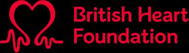 British Heart Foundation logo with a red heart and white heartbeat line.