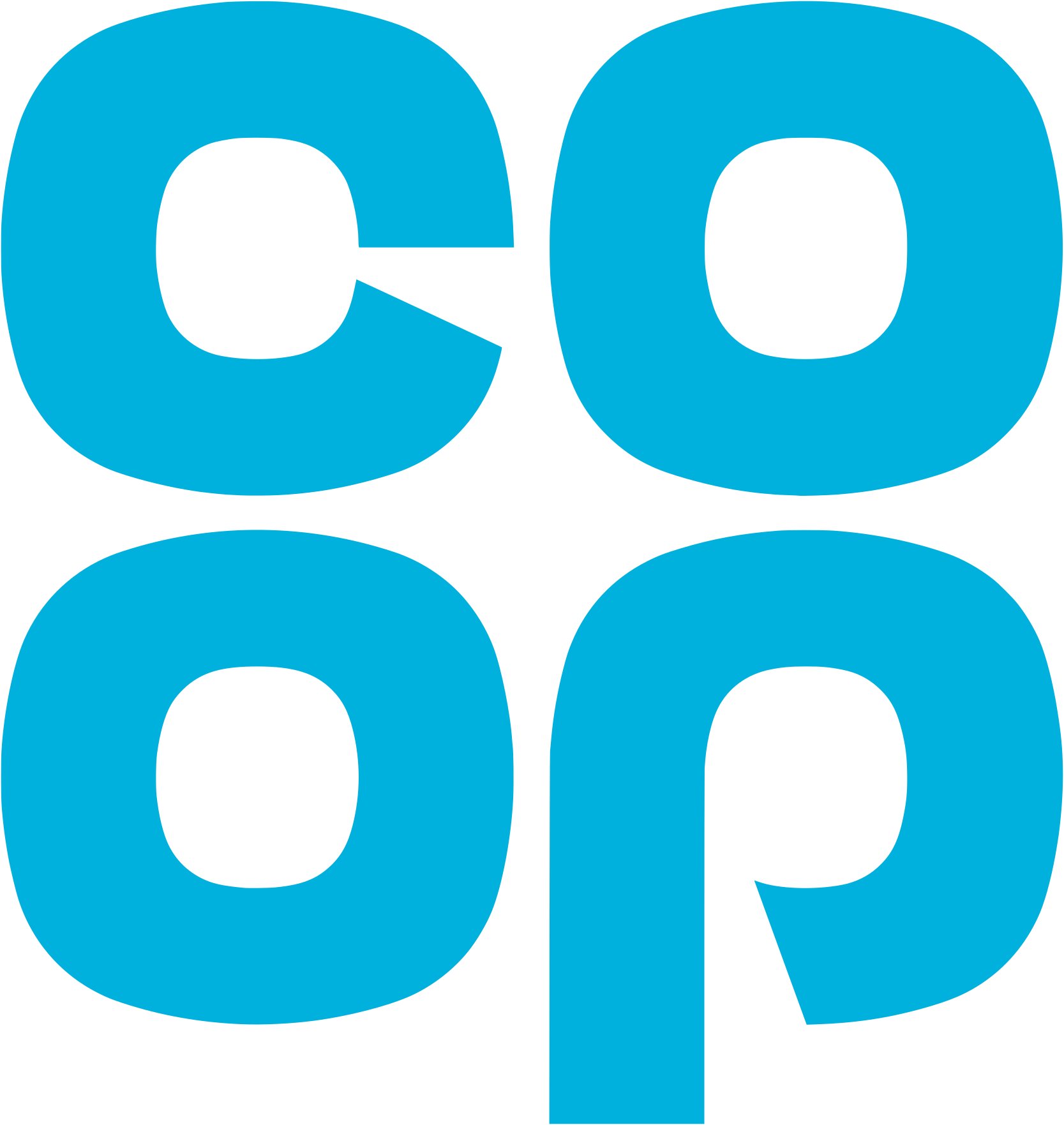 Co-Operative logo with a blue clover leaf design.