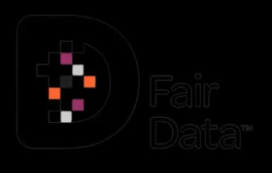 Fair Data logo with a large 'D' composed of small squares and 'Fair Data' text beside it